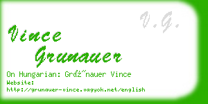 vince grunauer business card
